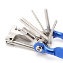 2 PCS BG-9835D Bicycle Multi-Function Maintenance Curved 11 In 1 Tool Mountain Highway Bike With Interception Machine Combination Tool(blue)