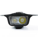 Mountain Bike USB Charging Night Cycling Lamp With Electric Horn Waterproof Safety Warning Headlights(Black)