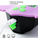 Mountain Bike USB Charging Night Cycling Lamp With Electric Horn Waterproof Safety Warning Headlights(Black)