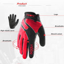 Boodun Bicycle Gloves Long Finger Cycling Glove Sports Outdoor Elastic Touch Screen Gloves, Size: L(Blue)