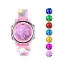 JNEW A380-86664 Children Cartoon 3D Happy Small Elephant Alarm Waterproof Sports LED Digital Watch(Red)