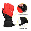 Boodun Winter Outdoor Ski Gloves Plus Velvet Inner Mountaineering Waterproof Keep Warm Gloves, Size: M(Black)