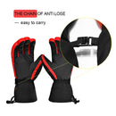 Boodun Winter Outdoor Ski Gloves Plus Velvet Inner Mountaineering Waterproof Keep Warm Gloves, Size: L(Black)