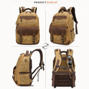 K813 Retro SLR Camera Bag Canvas Shoulder Computer Camera Bag(Blue)