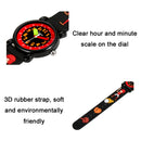 JNEW A335-86131 Children Cartoon 3D Baseball Boy Silicone Strap Waterproof Quartz Watch( Black)