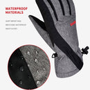 Boodun Five-Finger Ski Gloves Windproof Waterproof Finger Touch Screen Keep Warm Gloves, Size: S(Black)