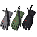 Boodun Five-Finger Ski Gloves Windproof Waterproof Finger Touch Screen Keep Warm Gloves, Size: M(Black)