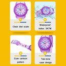 JNEW A369-86365 Children Cartoon Waterproof Time Cognitive Quartz Watch(Dancing Girl)