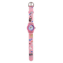JNEW A335-86264 Children Cartoon 3D Kitten Catching Fish Silicone Waterproof Quartz Watch( Pink)
