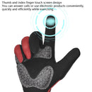 Boodun Riding Gloves Splicing Long Finger Bike Gloves Outdoor Sports Gloves, Size: M(Red)