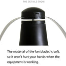 Outdoor Multi-Function Fan Leaf Fly Repeller Automatic Fly Trap Mosquito Repellent Fan(Black)