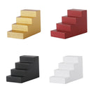 Photography Geometry Props Wooden Ladder Stairs Cube Photo Props Background(Red)