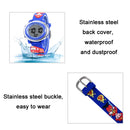 JNEW A380-81447 Children Cartoon Firefighter Waterproof Multifunction Sports LED Electronic Watch(Blue)