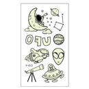 20 PCS Cartoon Spaceship Luminous Children Tattoo Stickers(Y-012)