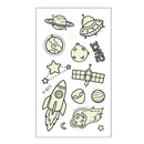 20 PCS Cartoon Spaceship Luminous Children Tattoo Stickers(Y-017)
