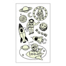 20 PCS Cartoon Spaceship Luminous Children Tattoo Stickers(Y-018)