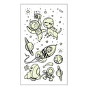 20 PCS Cartoon Spaceship Luminous Children Tattoo Stickers(Y-020)
