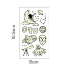 20 PCS Cartoon Spaceship Luminous Children Tattoo Stickers(Y-016)