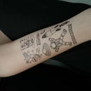 20 PCS Cartoon Spaceship Luminous Children Tattoo Stickers(Y-017)