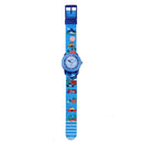 JNEW A369-86370 Children Cartoon Waterproof Time Cognitive Ribbon Quartz Watch(Amusement Park)