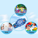 JNEW A369-86370 Children Cartoon Waterproof Time Cognitive Ribbon Quartz Watch(Amusement Park)