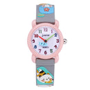JNEW A335-86192 Children 3D Silicone Cute Cartoon Scheming Cat Waterproof Quartz Watch(Gray)