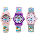JNEW A335-86192 Children 3D Silicone Cute Cartoon Scheming Cat Waterproof Quartz Watch(Pink)