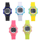JNEW 9688-5 Children Multi-Function Colorful Backlight Waterproof Sports Electronic Watch(Black)