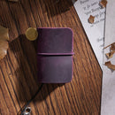 2 PCS Ultra-Small Mini TN Hand Account Book Handmade Note Book Leather Notebook Portable Travel Diary(Crazy Horse Skin Purple)