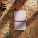 2 PCS Ultra-Small Mini TN Hand Account Book Handmade Note Book Leather Notebook Portable Travel Diary(Fog Wax Wine Red)