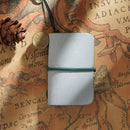 2 PCS Ultra-Small Mini TN Hand Account Book Handmade Note Book Leather Notebook Portable Travel Diary(Fog Wax Green)
