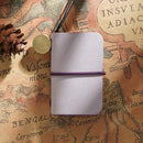 2 PCS Ultra-Small Mini TN Hand Account Book Handmade Note Book Leather Notebook Portable Travel Diary(Fog Wax Purple)