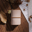 2 PCS Ultra-Small Mini TN Hand Account Book Handmade Note Book Leather Notebook Portable Travel Diary(Fog Wax Brown)