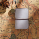 2 PCS Ultra-Small Mini TN Hand Account Book Handmade Note Book Leather Notebook Portable Travel Diary(Fog Wax Coffee )