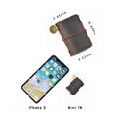 2 PCS Ultra-Small Mini TN Hand Account Book Handmade Note Book Leather Notebook Portable Travel Diary(Fog Wax Brown)