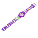 JNEW A335-86224 Children Cartoon 3D Cooking Firl Waterproof Quartz Silicone Watch( Purple)