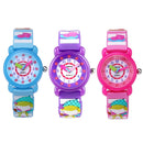 JNEW A335-86224 Children Cartoon 3D Cooking Firl Waterproof Quartz Silicone Watch(Rose Red)