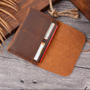 Crazy Horse Skin Passport Bag Document Holder Retro Boarding Pass Wallet Card Holder(Brown)