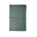 Crazy Horse Skin Passport Bag Document Holder Retro Boarding Pass Wallet Card Holder(Ink Green)