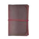 Crazy Horse Skin Passport Bag Document Holder Retro Boarding Pass Wallet Card Holder(Wine Red)