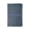 Crazy Horse Skin Passport Bag Document Holder Retro Boarding Pass Wallet Card Holder(Blue)