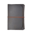 Crazy Horse Skin Passport Bag Document Holder Retro Boarding Pass Wallet Card Holder(Coffee)