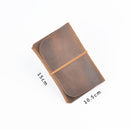 Crazy Horse Skin Passport Bag Document Holder Retro Boarding Pass Wallet Card Holder(Ink Green)