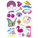 10 PCS Cartoon Fluorescent Glowing Flower Arm Tattoo Sticker(WOYG-019)