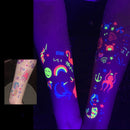 10 PCS Cartoon Fluorescent Glowing Flower Arm Tattoo Sticker(WOYG-009)