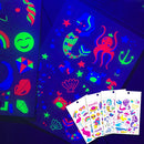 10 PCS Cartoon Fluorescent Glowing Flower Arm Tattoo Sticker(WOYG-019)