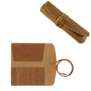 Retro First Layer Cowhide Pen Curtain Simple Literary Pencil Case Multifunctional Volume Pencil Case(Crazy Horse Skin Brown)
