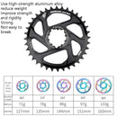 BDSNAIL Mountain Bike Single Disk GXP Direct-Shaped Integrated Disk Positive And Negative Tooth Disc, Colour: 34T (Black)