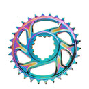 BDSNAIL Mountain Bike Single Disk GXP Direct-Shaped Integrated Disk Positive And Negative Tooth Disc, Colour: 30T (Dazzling Color)