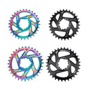 BDSNAIL Mountain Bike Single Disk GXP Direct-Shaped Integrated Disk Positive And Negative Tooth Disc, Colour: 32T (Dazzling Color)